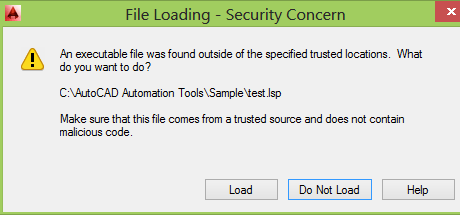 AutoCAD 2014 File Loading Security Concern